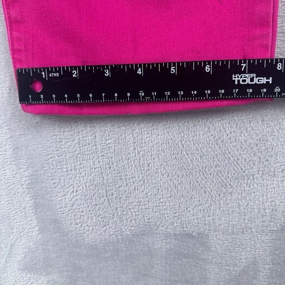 Chico's Cropped Ankle Jeans Womens Size 3 High Rise Five Design Pockets Pink - Picture 10 of 12